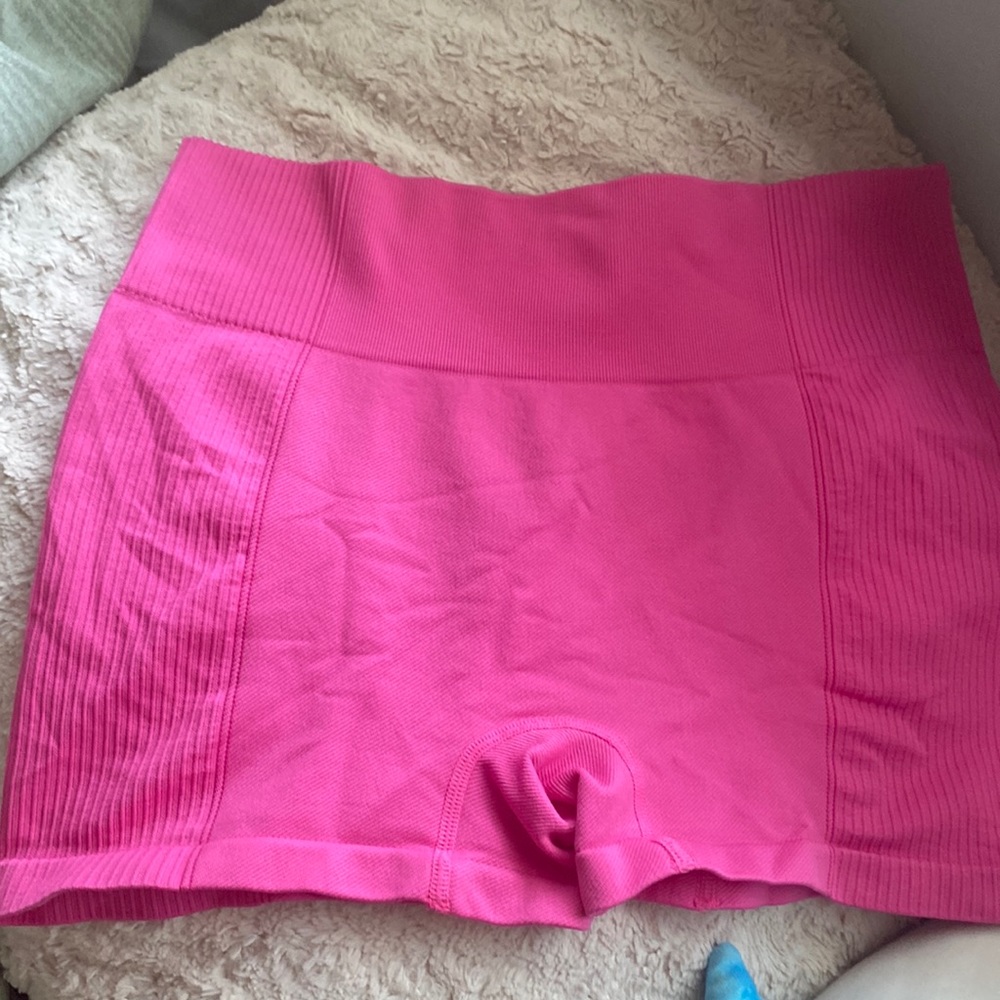 Hot pink biker shorts